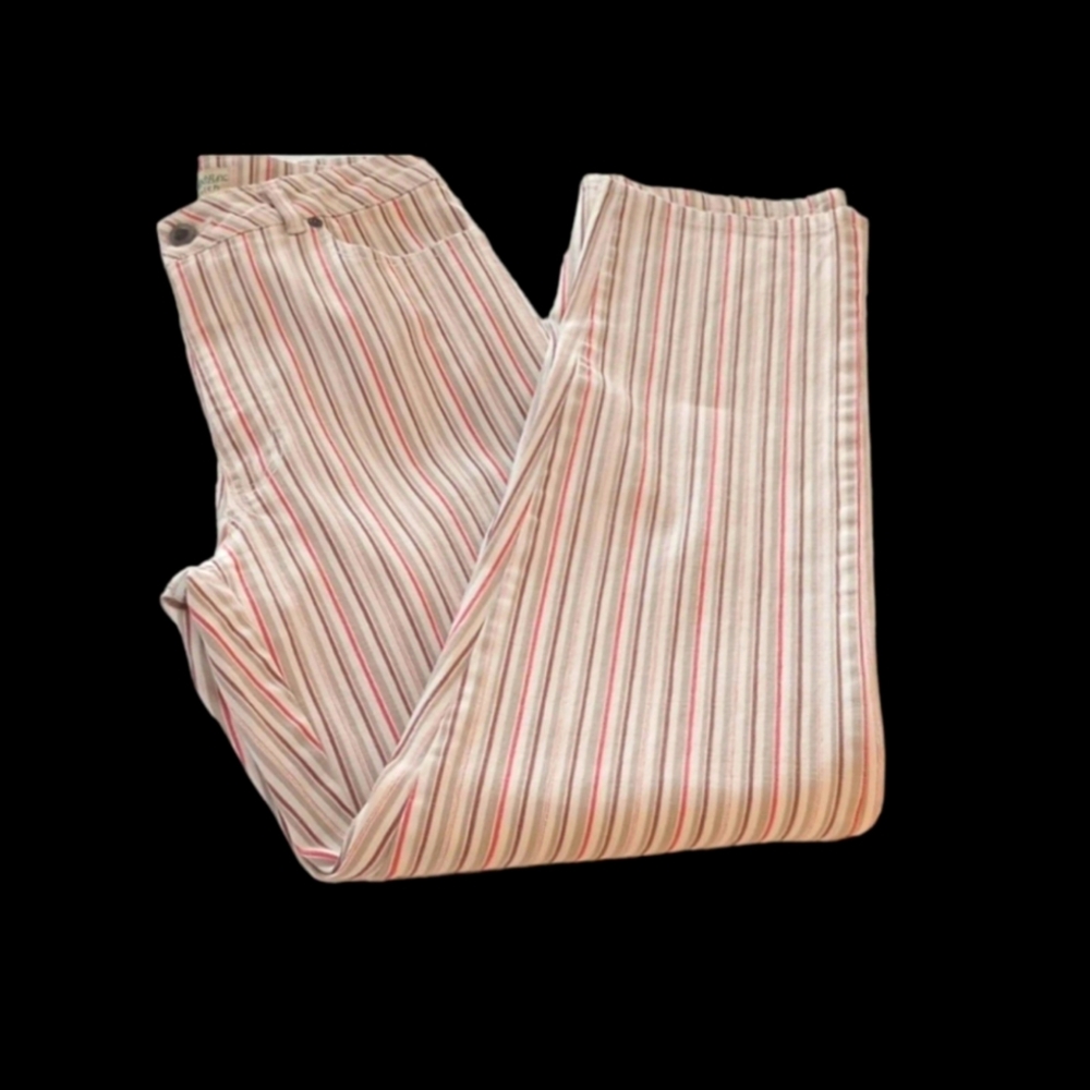 St. Johns Bay Stretch Stripe Jean Slacks Size 4